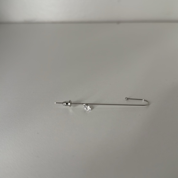 Silver and Gold Hook Earrings - Picture 4 of 6